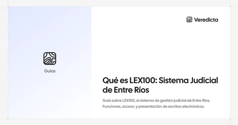 Qué es LEX100: Sistema Judicial de Entre Ríos