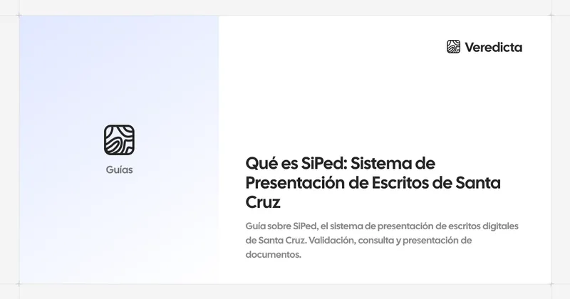 Qué es SiPed: Sistema de Presentación de Escritos de Santa Cruz