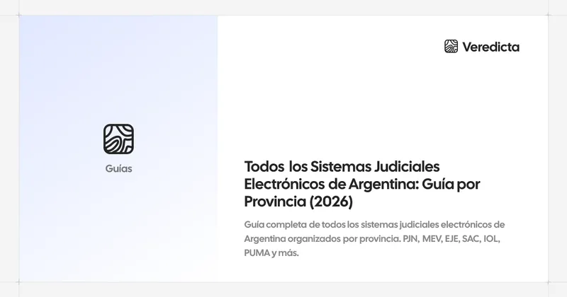 Todos los Sistemas Judiciales Electrónicos de Argentina: Guía por Provincia (2026)